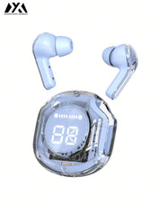 T6 Crystal Wireless Earbuds – LED Display & Smart Touch Controls
